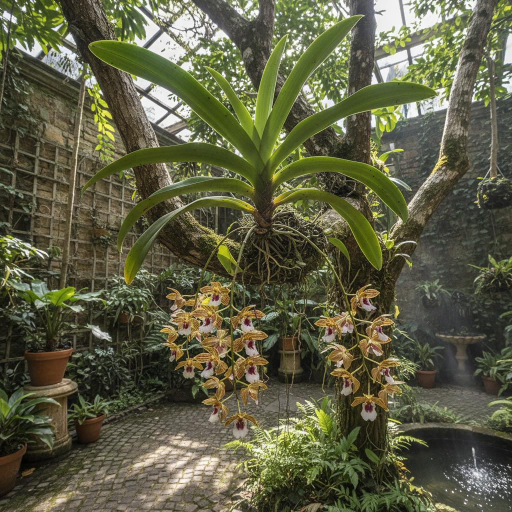 Dickblättrige Acampe (Acampe pachyglossa)