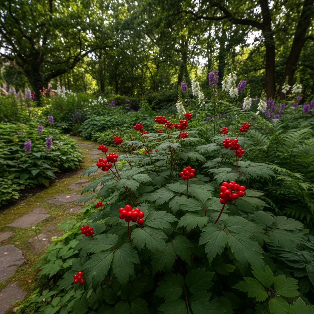 Rote Schierlingbeere (Actaea rubra)