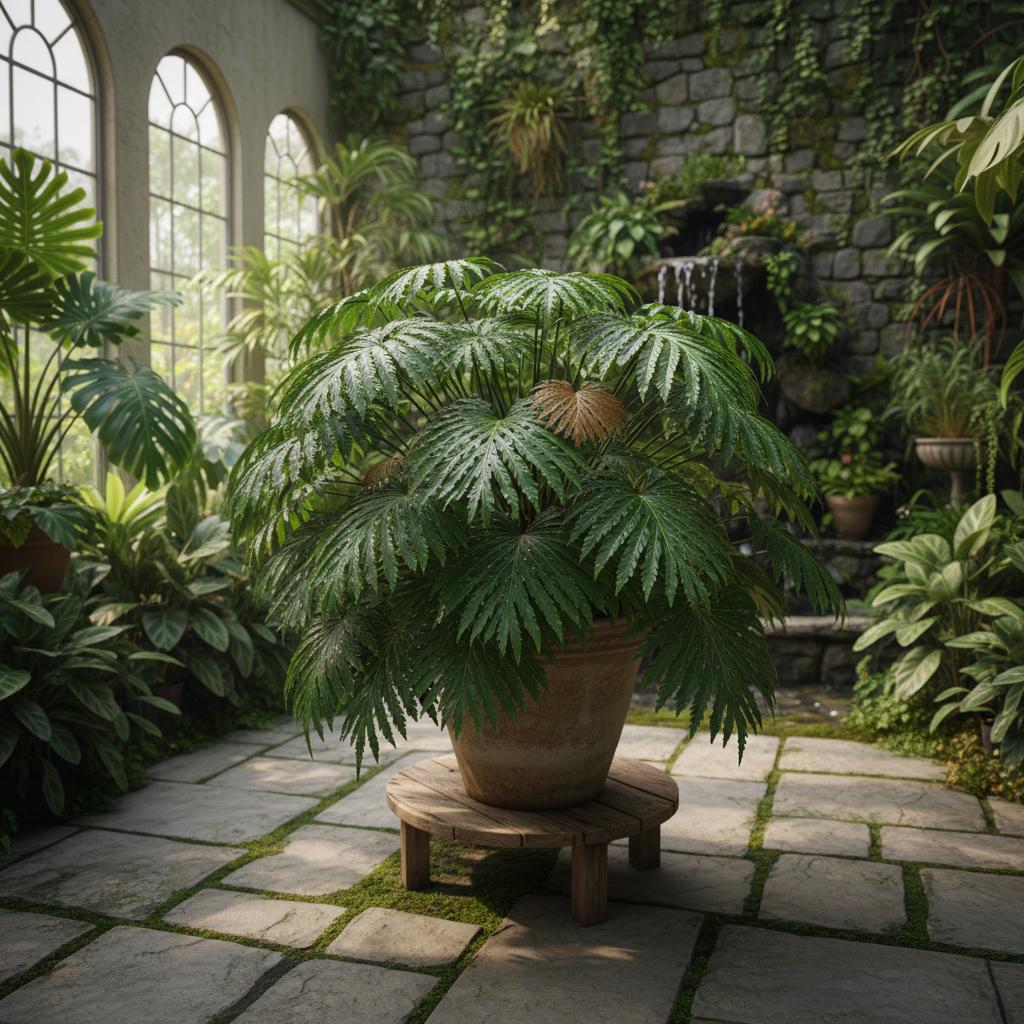 Halbflabelförmige Strahlenfarn (Actiniopteris semiflabellata)