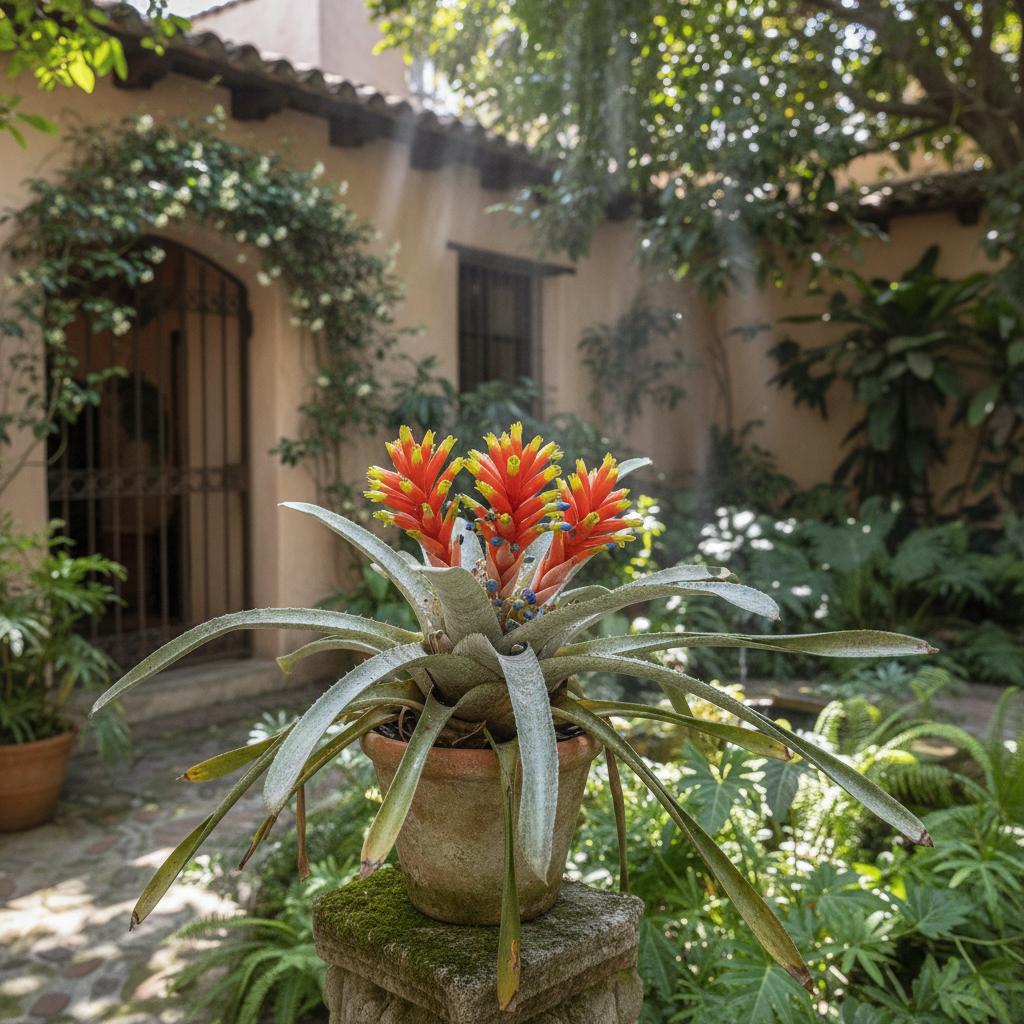 Gelbe Korbbromel (Aechmea gamosepala)