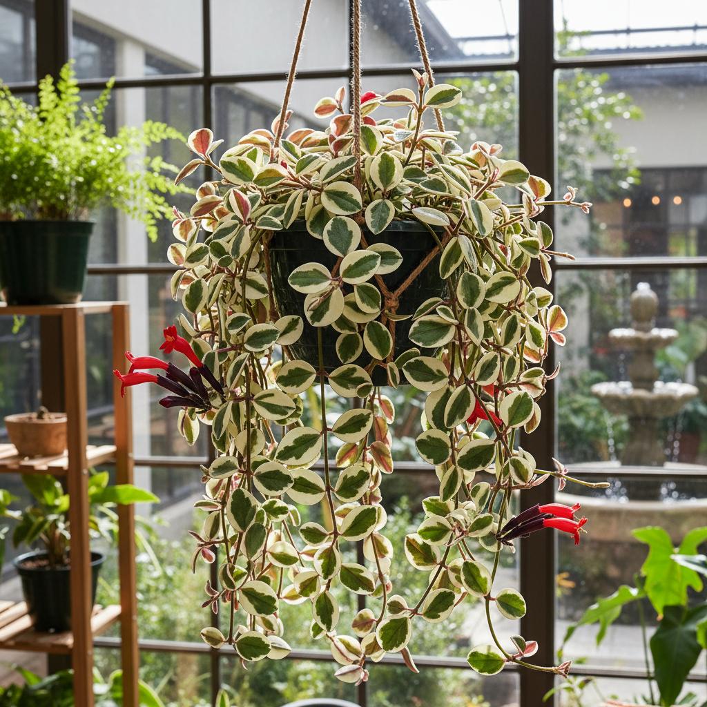 Mini Lippenstiftblume Buntlaubig (Aeschynanthus ‘Lipstick Mini Variegated’)