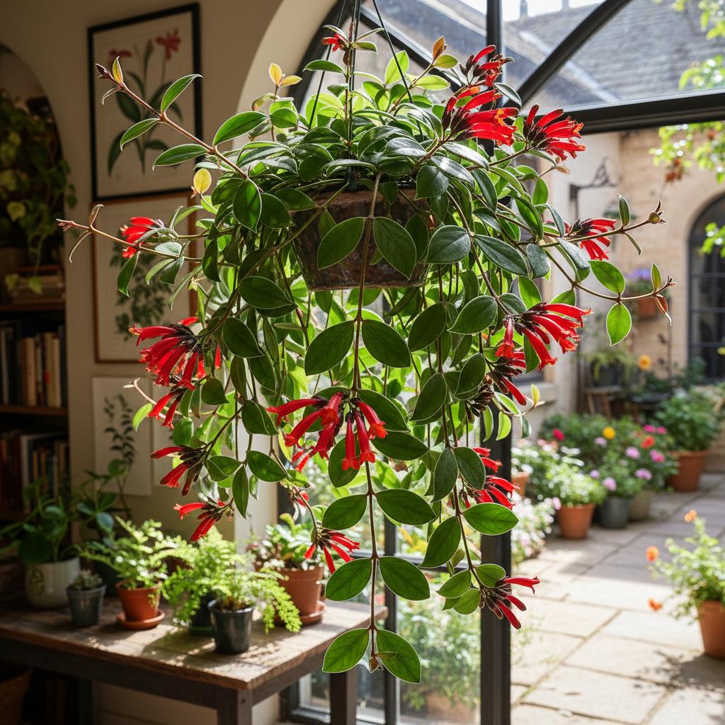 Schönblütiger Lipströhrchenblume (Aeschynanthus pulcher)