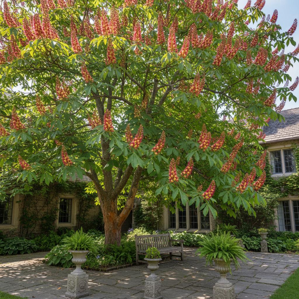 Rote Rosskastanie (Aesculus pavia)