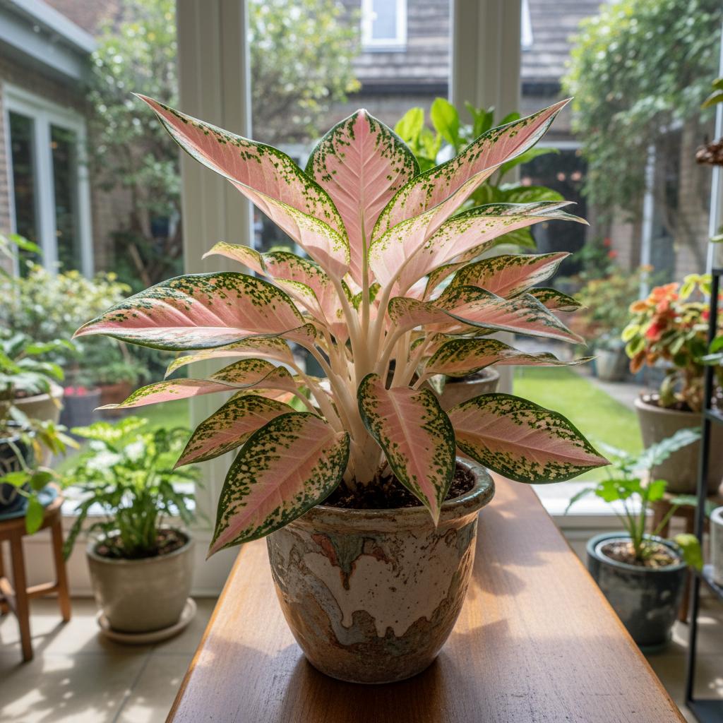 Roter Aglaonema 'Lady Valentine' (Aglaonema commutatum 'Lady Valentine')