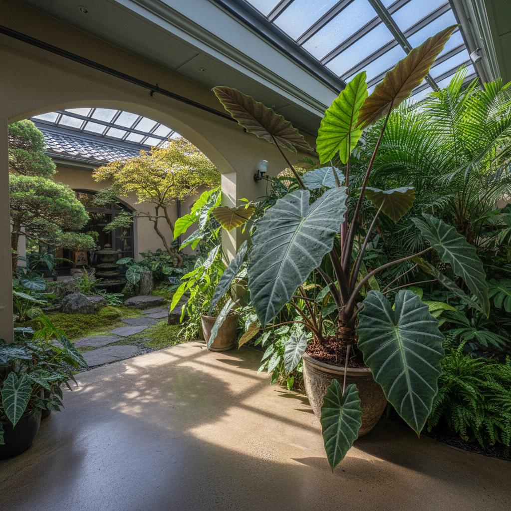 Langblättrige Alokasie (Alocasia longiloba)