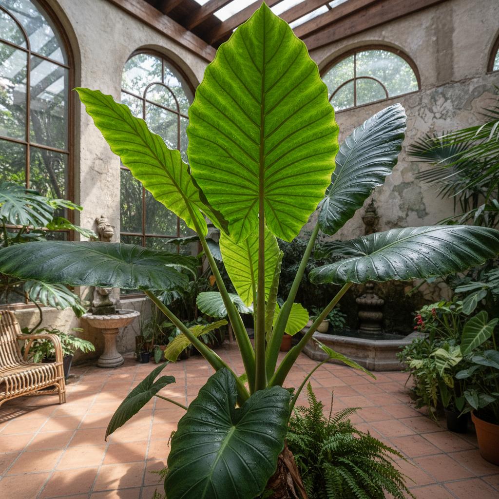 Riesenblättriger Pfeilblatt (Alocasia macrorrhiza)