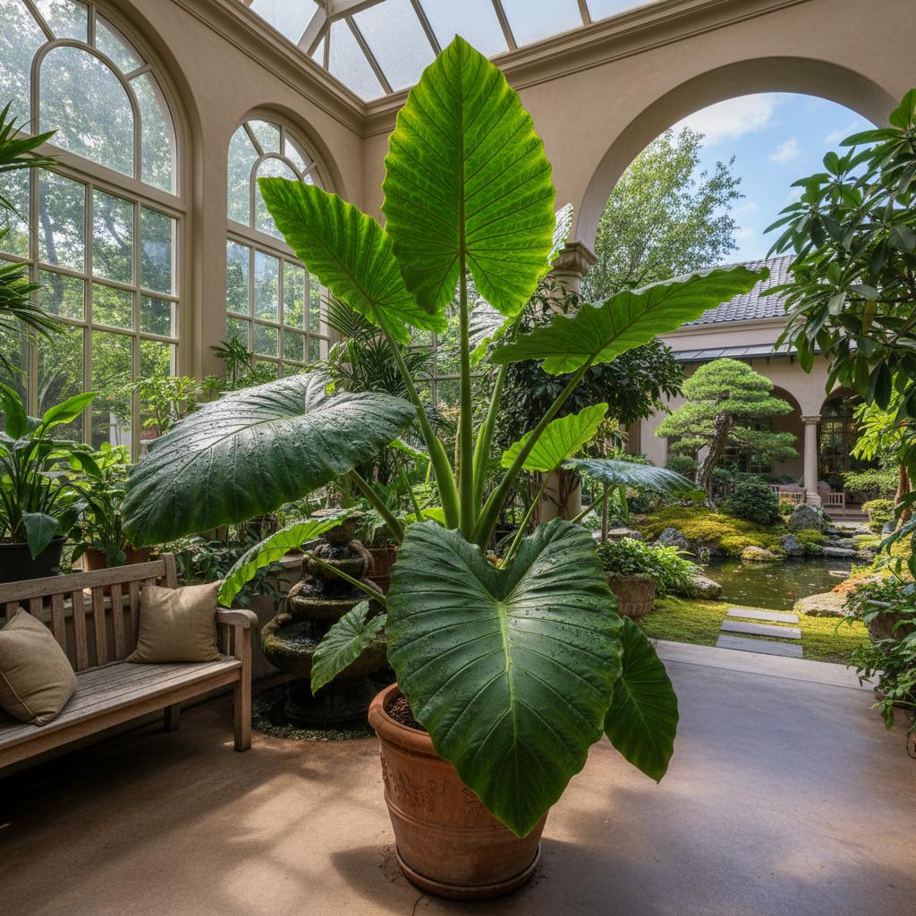 Elefantenohr-Alokasie (Alocasia macrorrhizos)