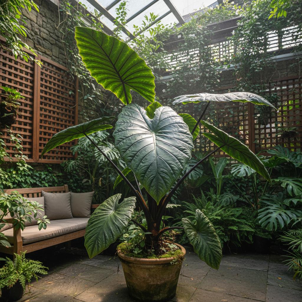 Drachenschuppen-Alokasie (Alocasia baginda 'Dragon Scales')