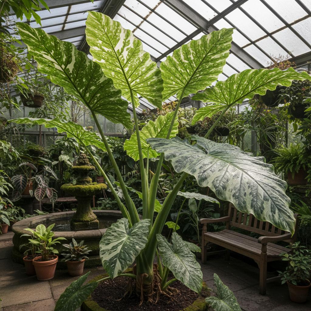 Variegierte Duft-Pfeilblatt (Alocasia odora 'Variegata')