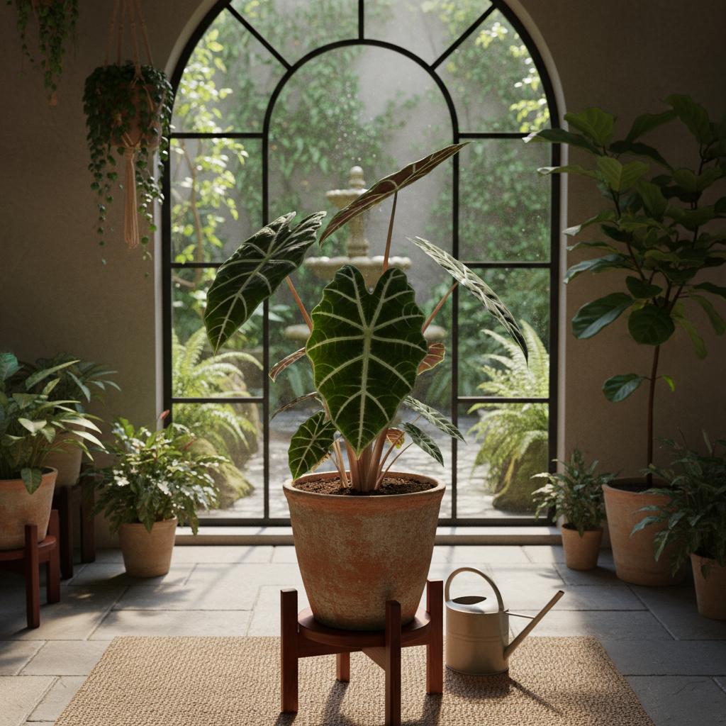 Samt-Alokasie (Alocasia micholitziana)