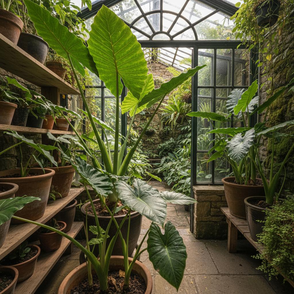 Hutblättrige Alokasie (Alocasia cucullata)