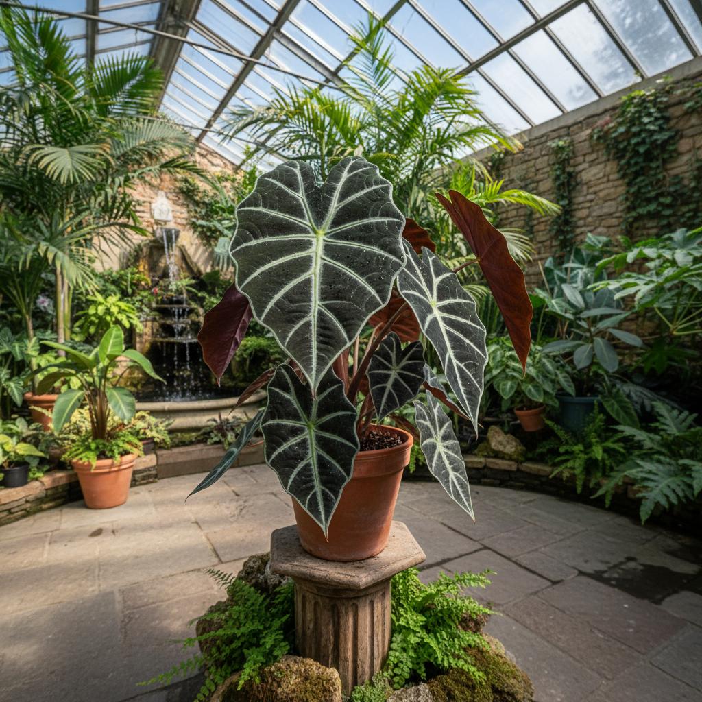 Schwarze Samt-Alokasie (Alocasia reginula)