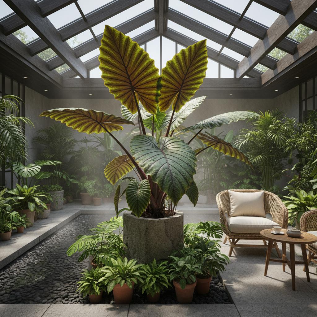 Riesen-Samt-Alokasie (Alocasia wentii)