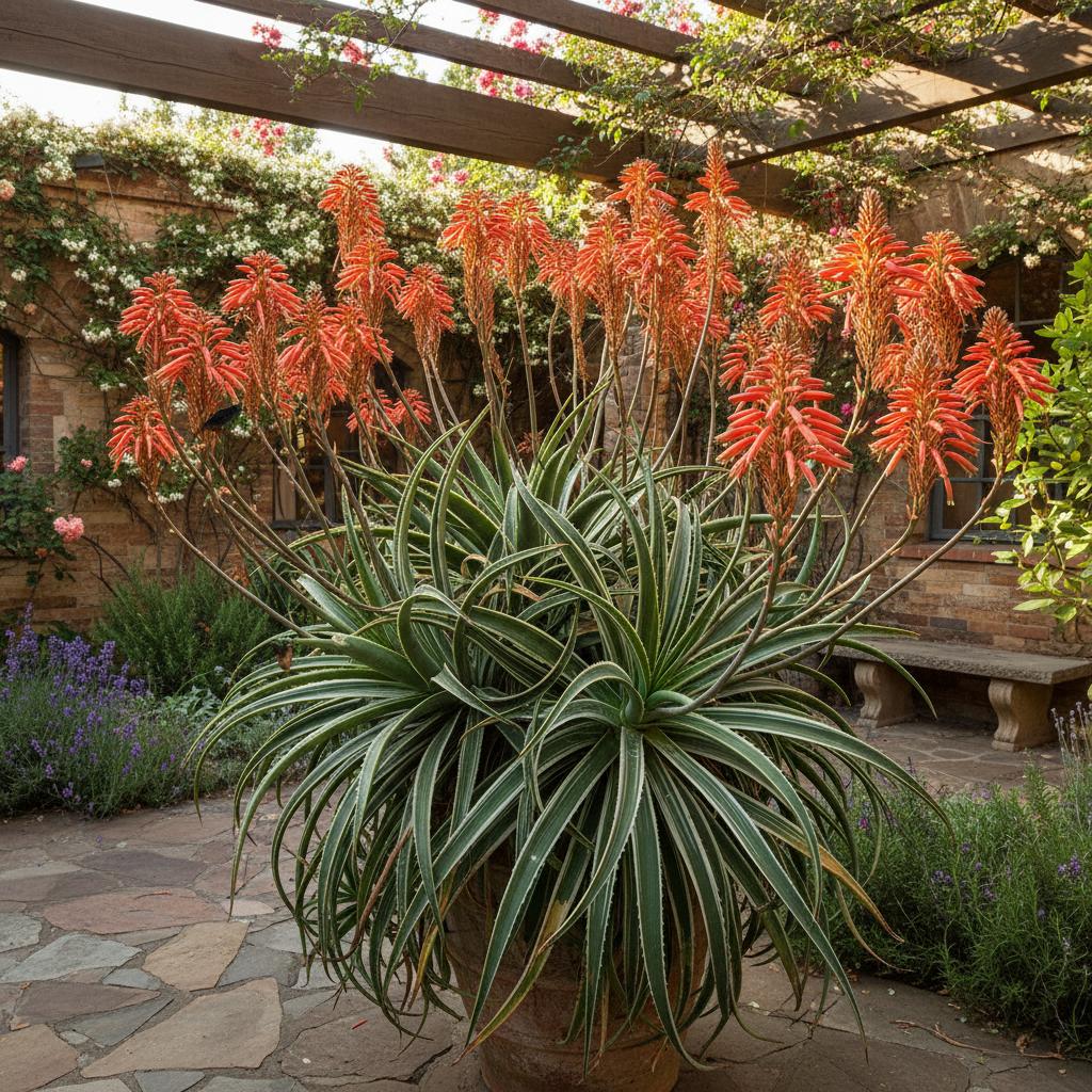 Streifige Kletteraloe (Aloiampelos striatula)