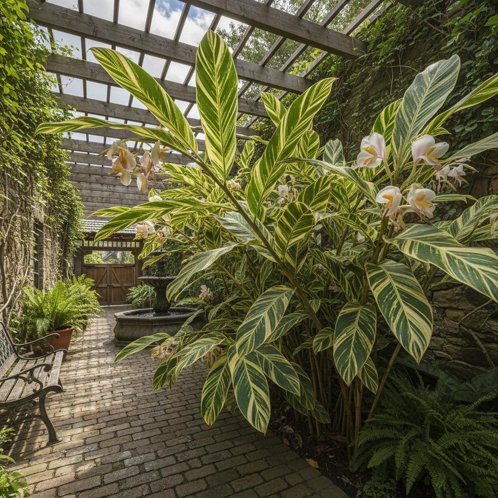 Bunte Ingwerlilie (Alpinia zerumbet 'Variegata')