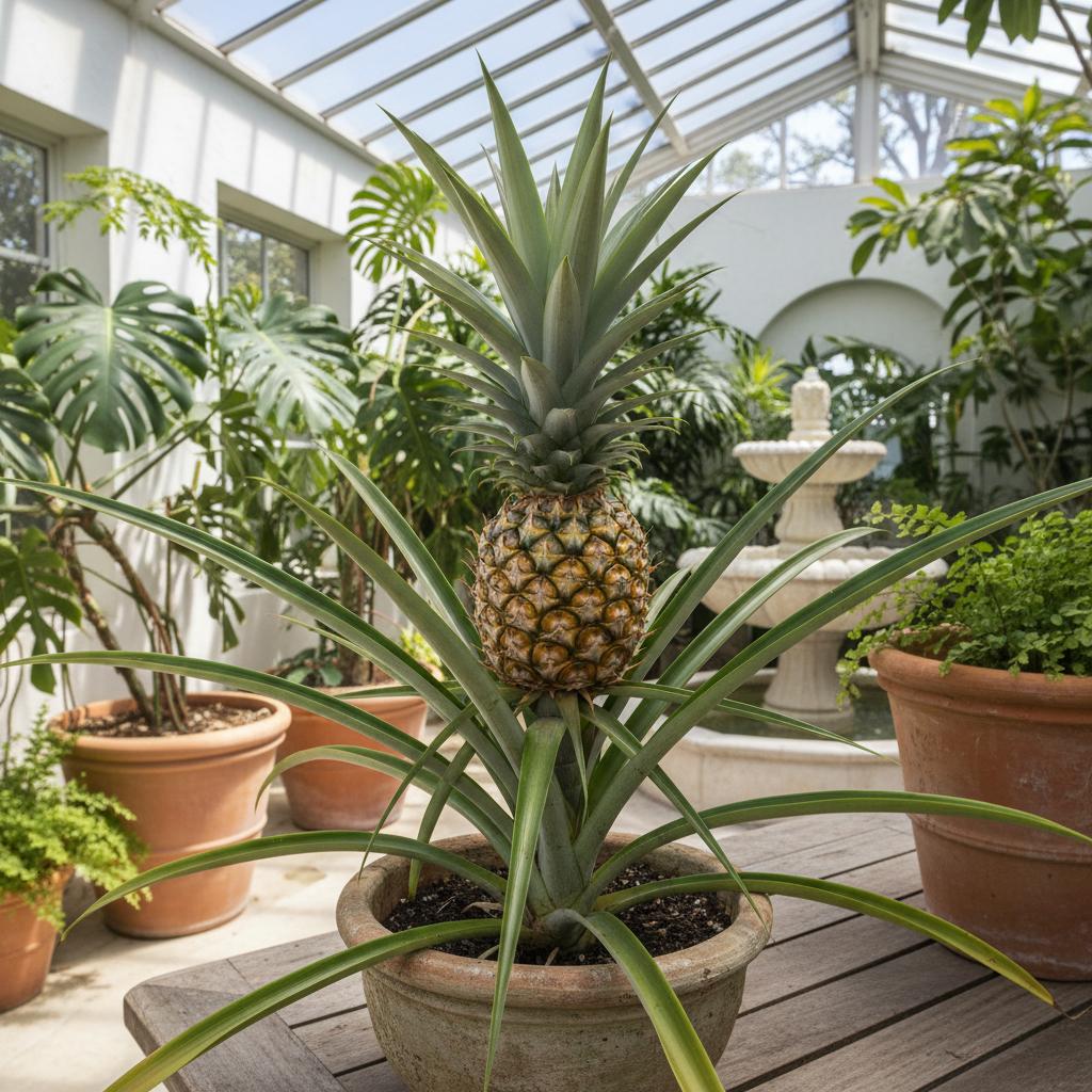 Ananaspflanze (Ananas comosus)