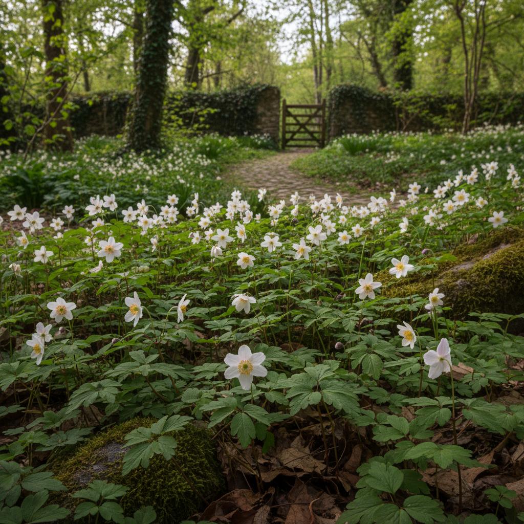 Fünfblättriges Windröschen (Anemone quinquefolia)