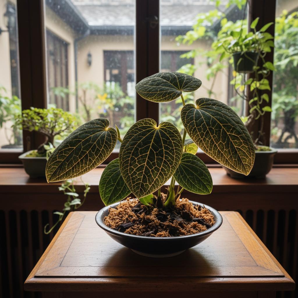 Nachahmender Schmetterlingswurz (Schmuckorchidee) (Anoectochilus imitans)