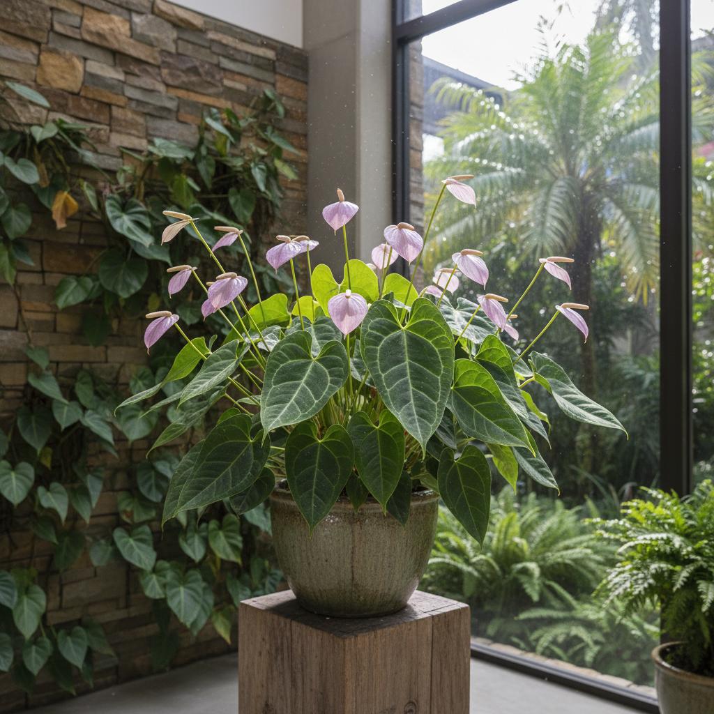 Lila Flamingoblume (Anthuri​um amnicola)