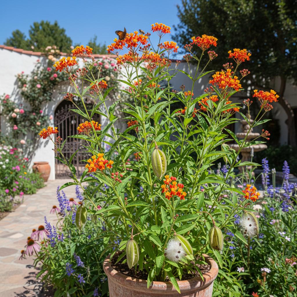 Blutblütige Seidenpflanze (Asclepias curassavica)
