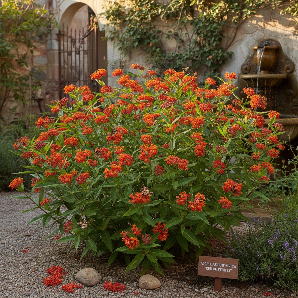 Kurzschlütterige Seidenpflanze 'Red Butterfly' (Asclepias curassavica 'Red Butterfly')
