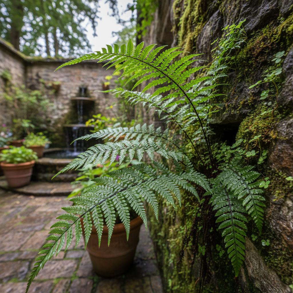Schwarzes Streifenfarn (Asplenium adiantum-nigrum)