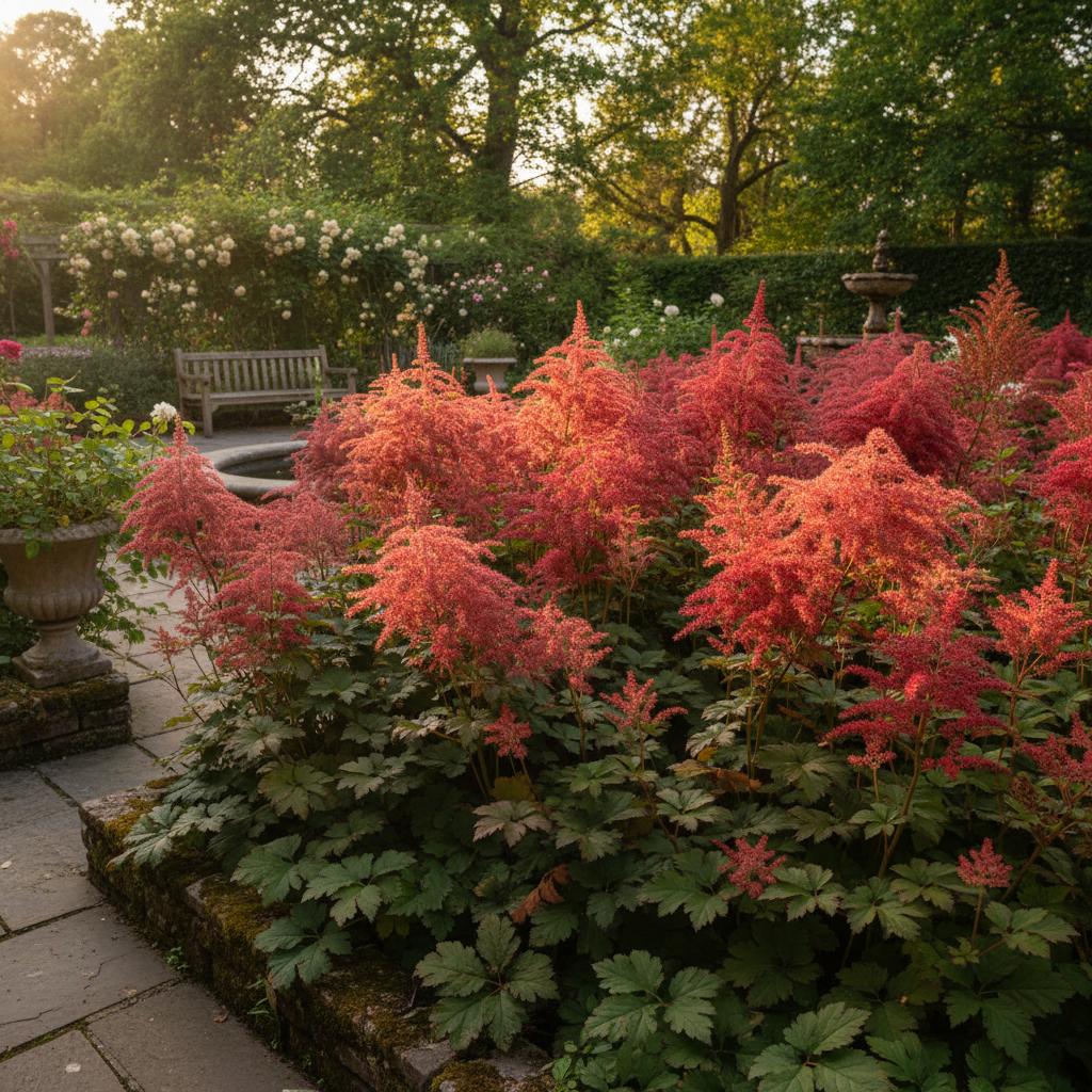 Rote Prachtspiere (Astilbe rubra)