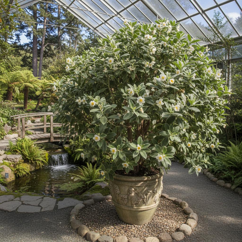 Graublättrige Silberstrauchblume (Brachyglottis greyi)