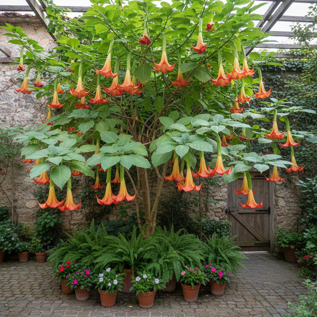 Rote Engelstrompete (Brugmansia sanguinea)