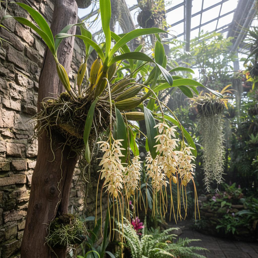 Langblütiges Knollenorchidee (Bulbophyllum longiflorum)