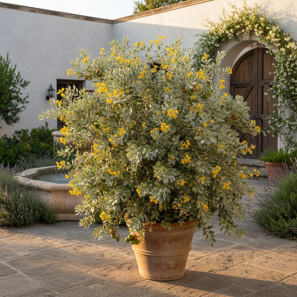 Silberner Erdnussbutterstrauch (Bunchosia argentea)