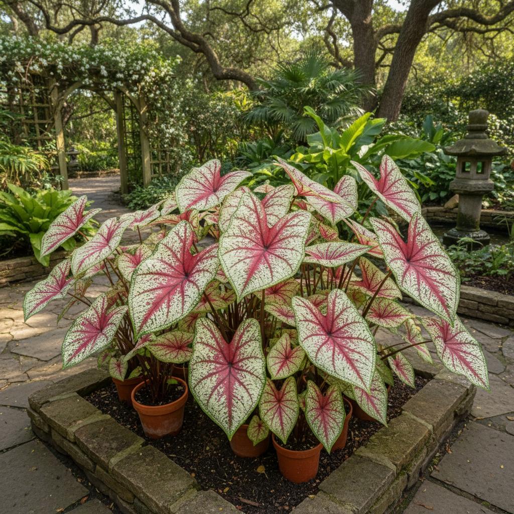 Erdbeer-Stern Caladium (Caladium Strawberry Star)