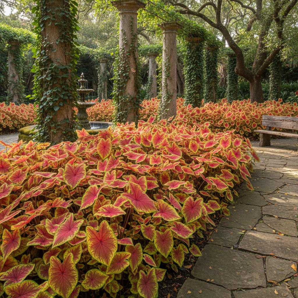 Kaladium 'Florida Sunrise' (Caladium 'Florida Sunrise')