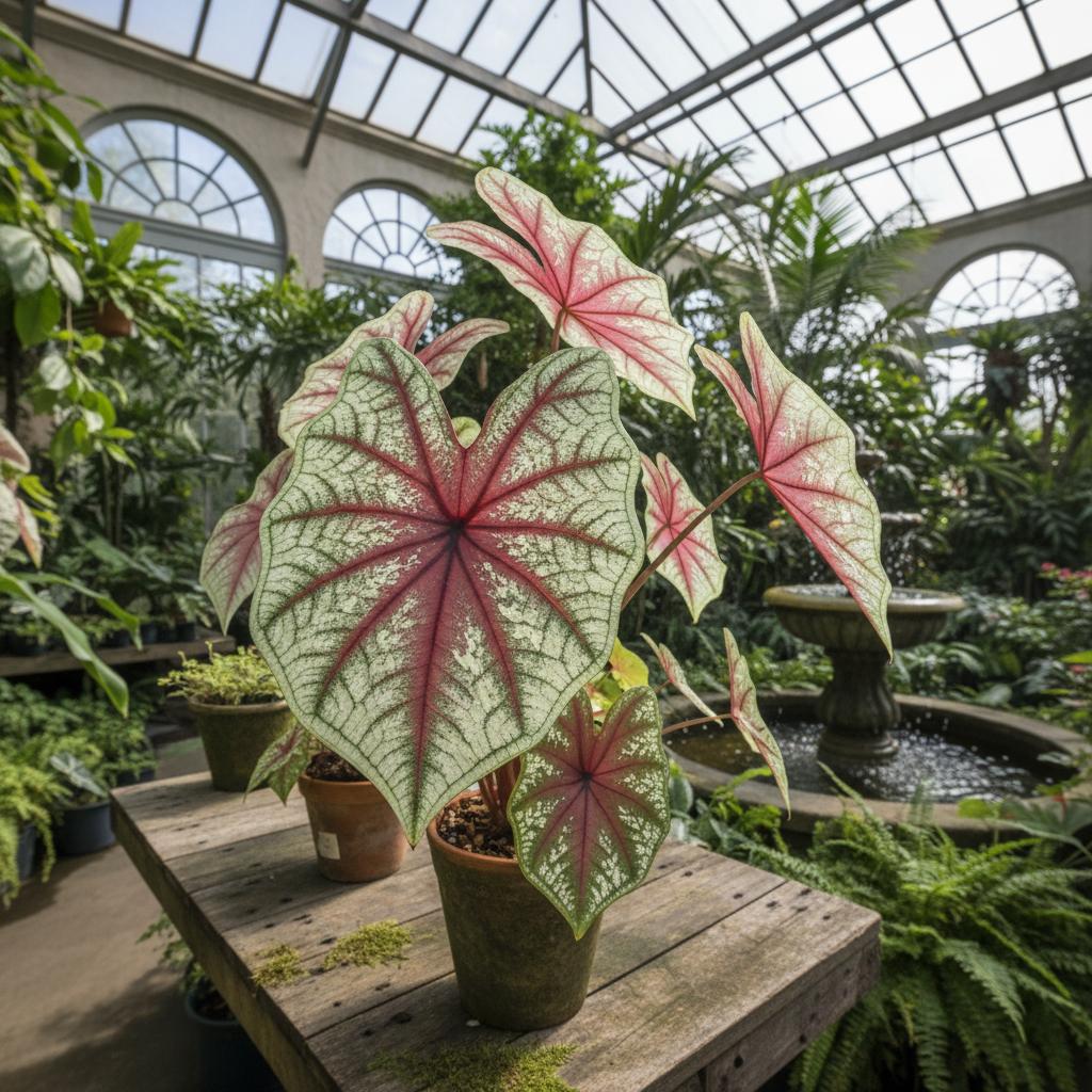 Buntblatt-Kaladium 'Kathleen Trans' (Caladium Kathleen Trans)