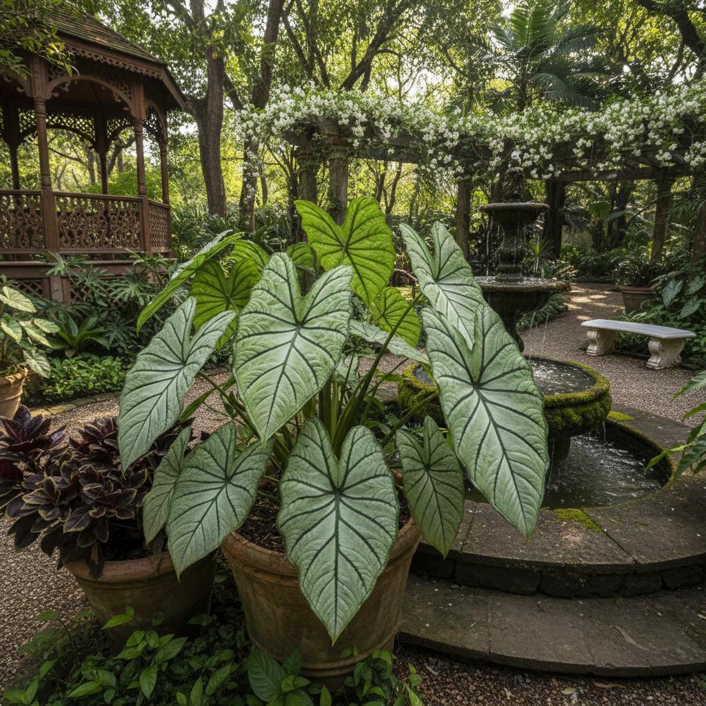 Linden-Kaladium 'Magnificum' (Caladium lindenii 'Magnificum')