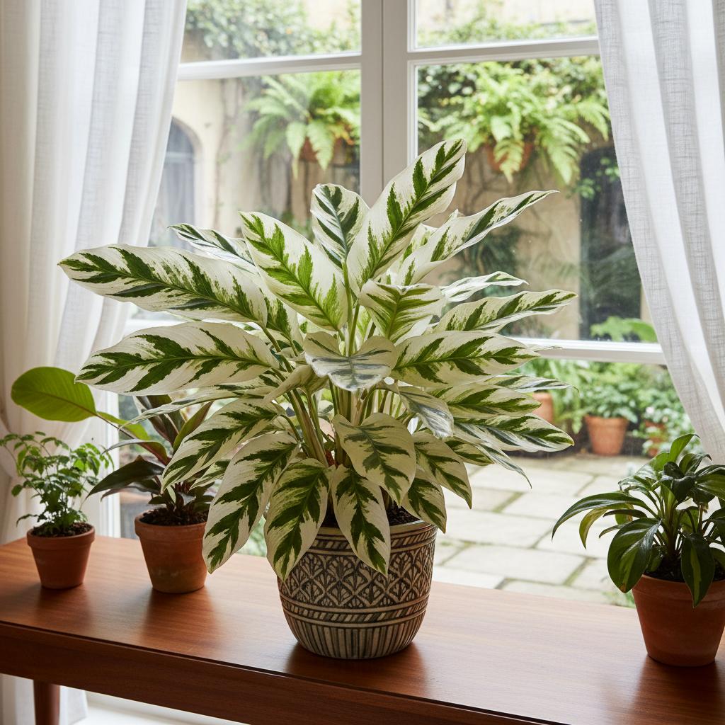Weiße Fusion Calathea (Calathea 'Fusion White')