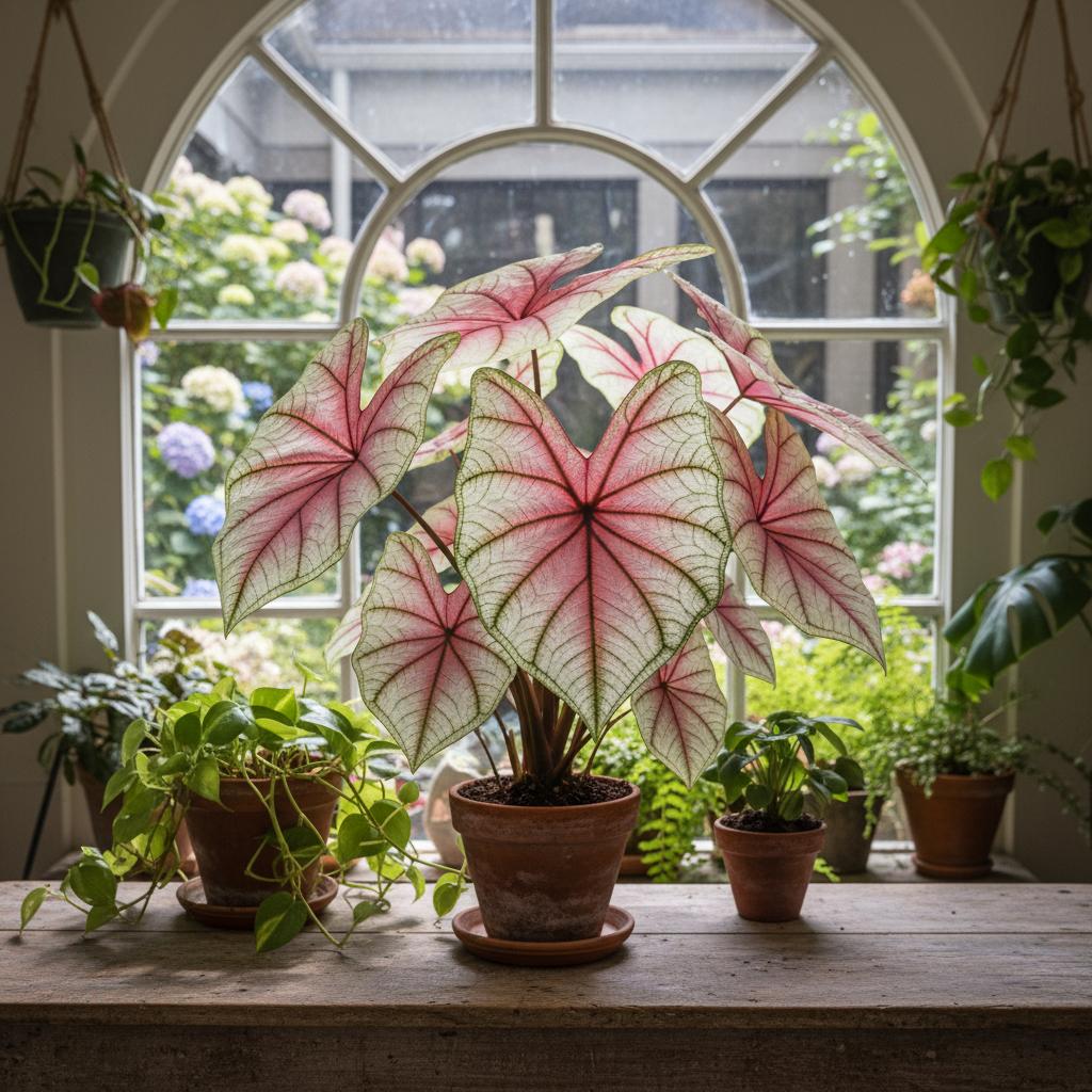 Kaladium 'Carolyn Whorton' (Caladium bicolor 'Carolyn Whorton')