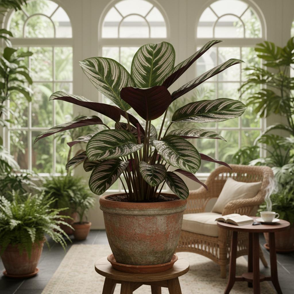 Gestreiftes Pfeilblatt (Calathea ornata)