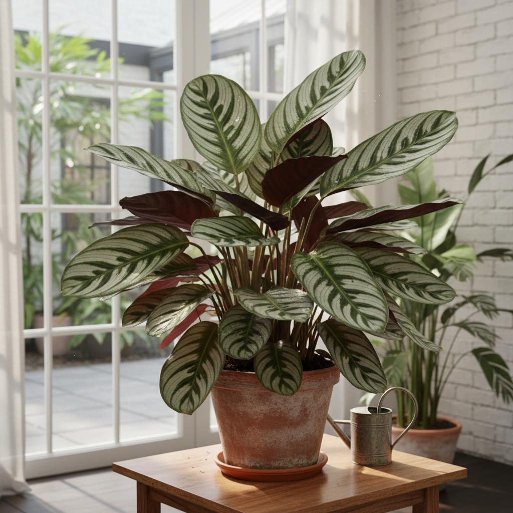 Grauer Stern-Kalathea (Calathea setosa 'Grey Star')