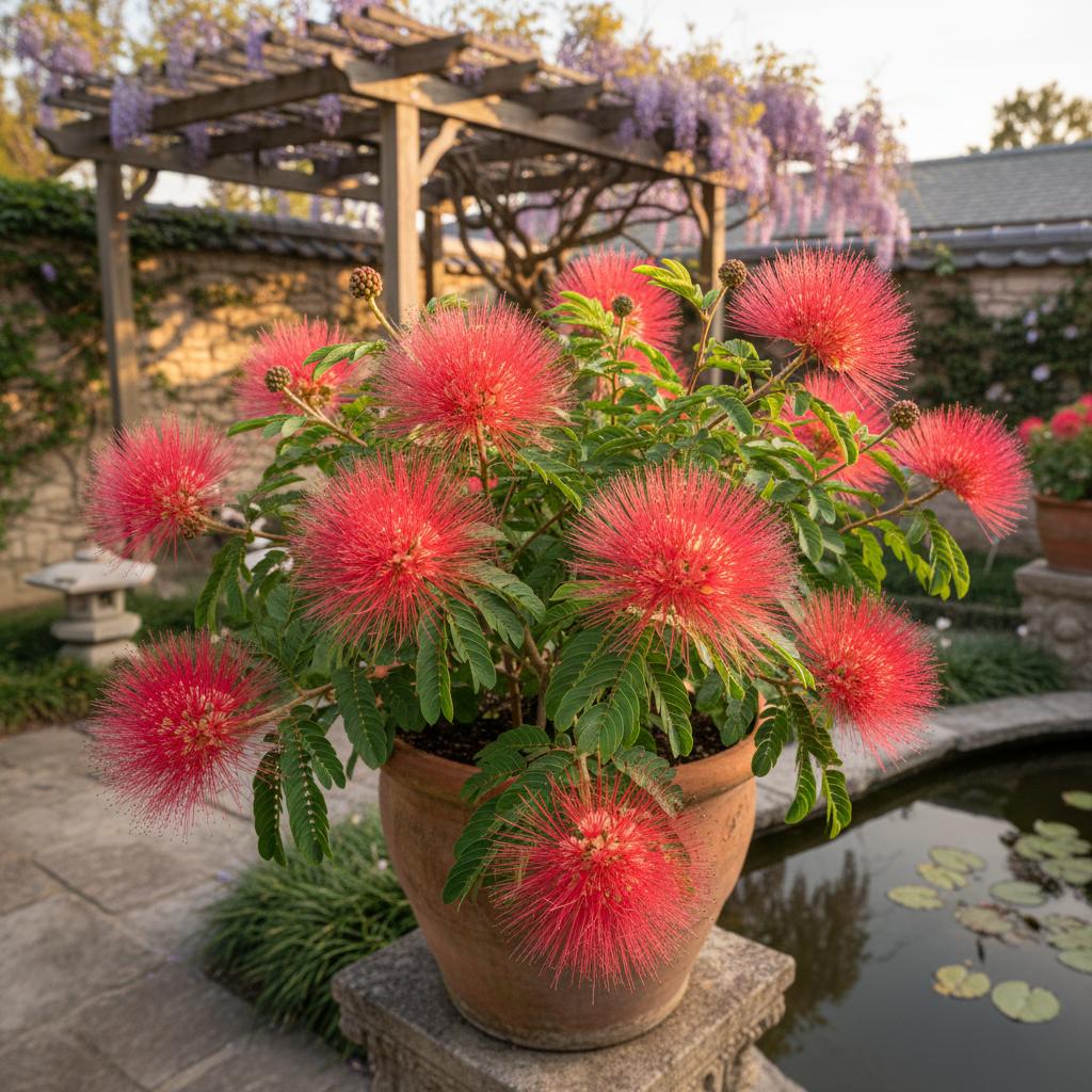 Rotköpfiger Schmetterlingsstrauch (Calliandra haematocephala)