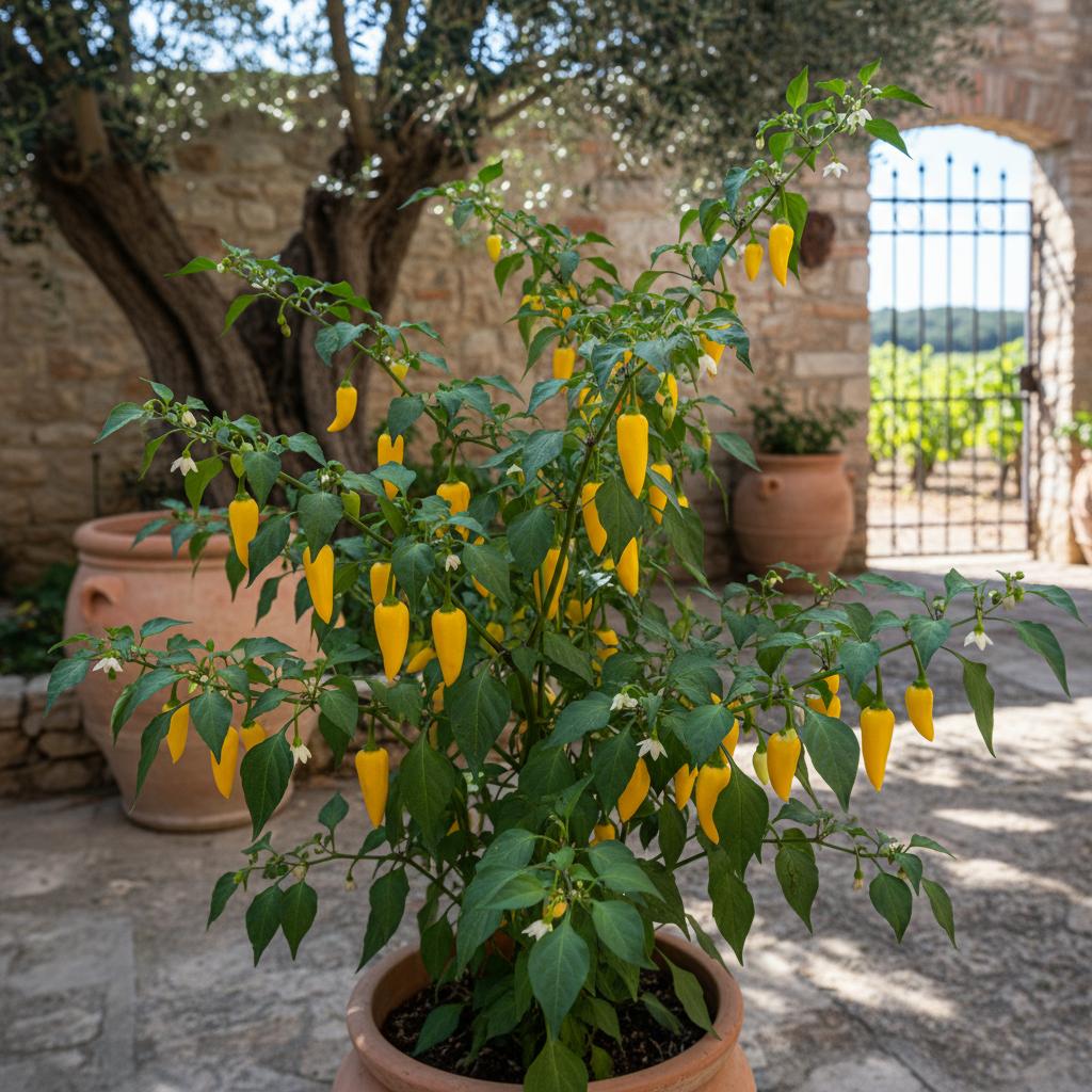 Zitronentropfen-Chili (Capsicum baccatum 'Lemon Drop')