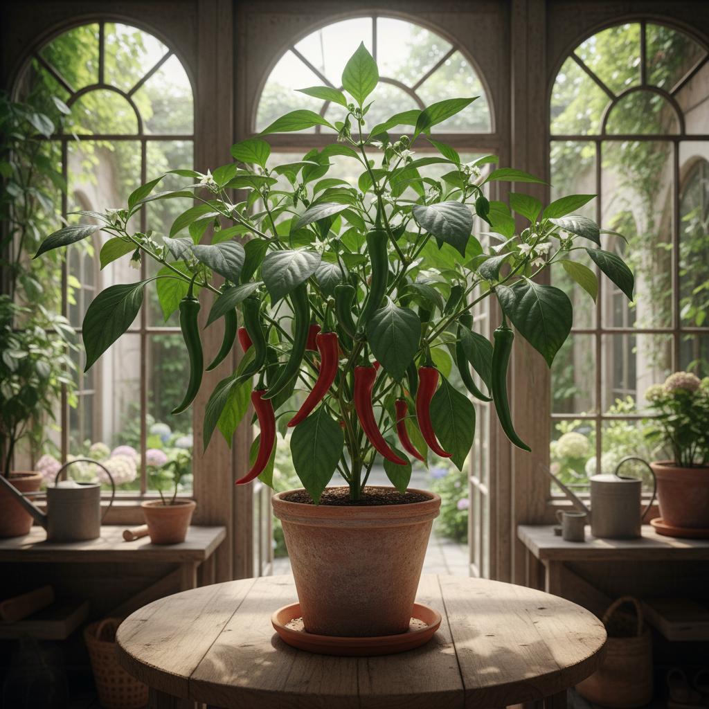 Anaheim-Pfeffer (Capsicum annuum longum 'Anaheim')