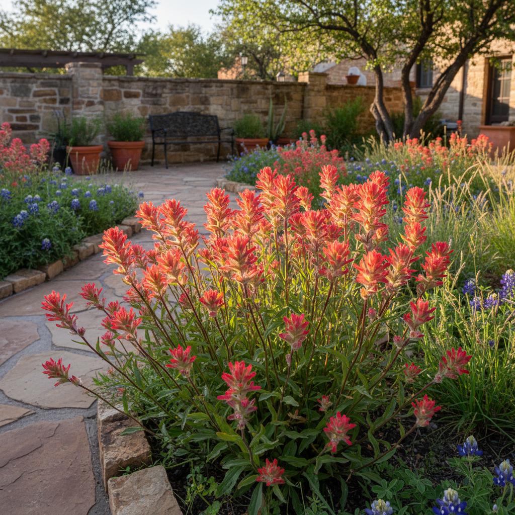 Texas-Indianer-Pinsel (Castilleja indivisa)