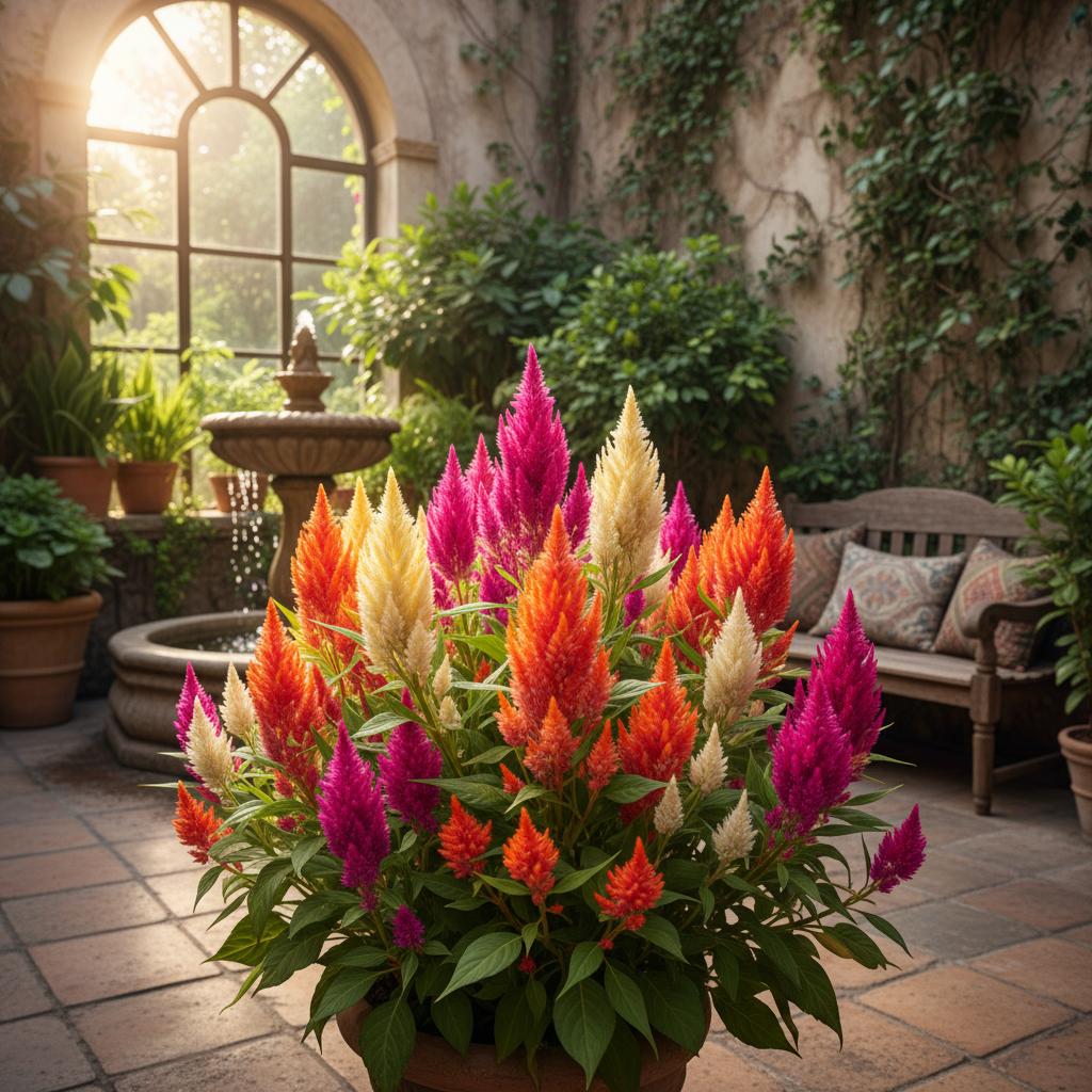 Federborste (Celosia argentea plumosa)