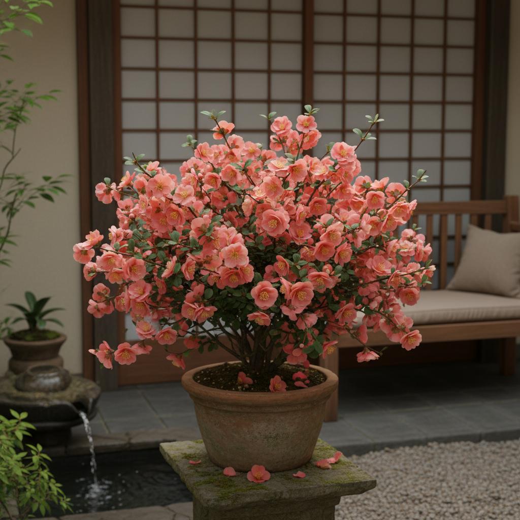 Japanische Zierquitte 'Cameo' (Chaenomeles japonica 'Cameo')