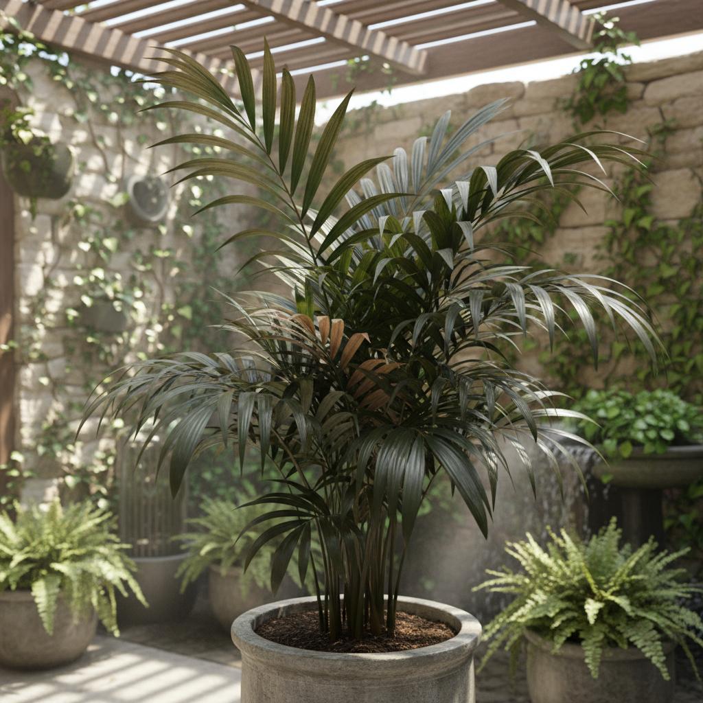 Metallpalme (Chamaedorea metallica)