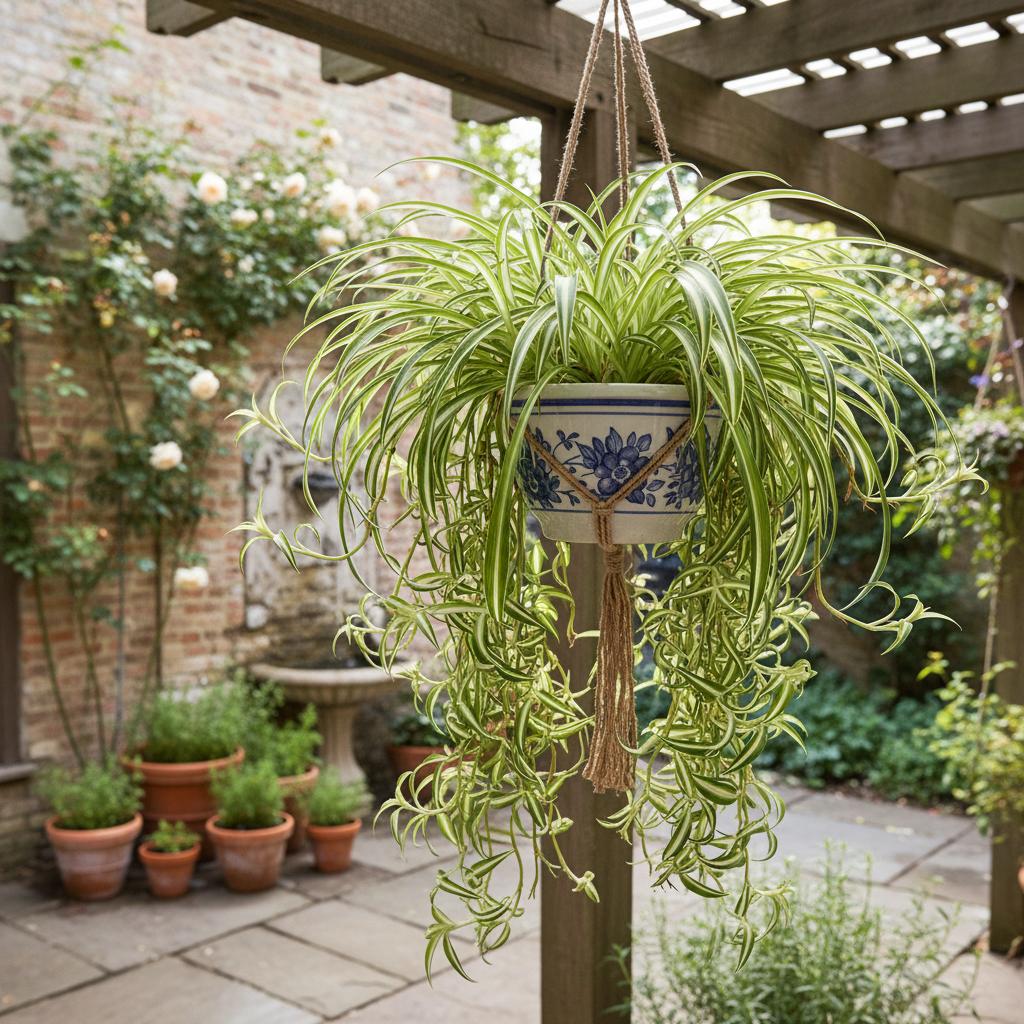 Spinnenpflanze (Chlorophytum comosum 'Vittatum')