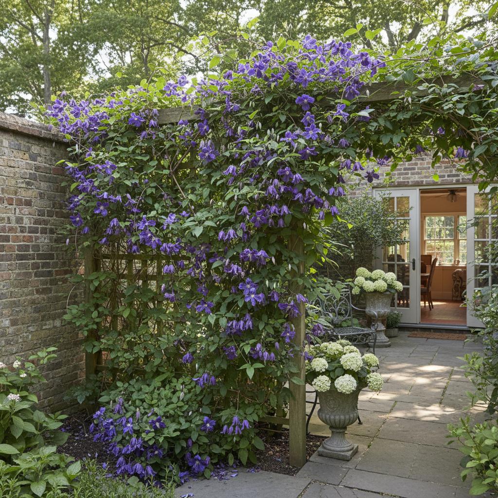 Baldrianwinde 'Rooguchi' (Clematis 'Rooguchi')