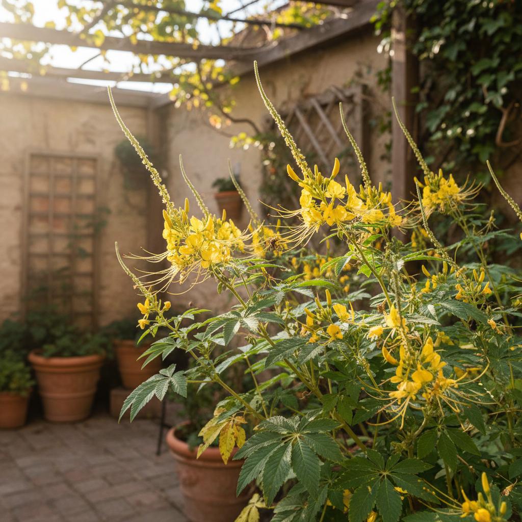 Klebriger Spinnenblumenkraut (Cleome viscosa)