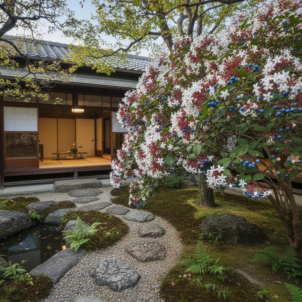 Harfenstrauch (Clerodendrum trichotomum)